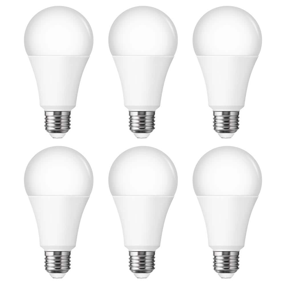 YANSUN 50-Watt/100-Watt/150-Watt Equivalent A21 3-Way LED Light Bulb in Daylight 5000K (6-Pack) -  XP03503E26D-6