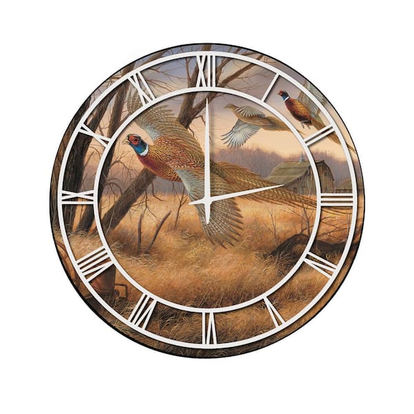 Unbranded "Prairie Wings" Full Coverage Art and White Numbers Imaged Wall Clock