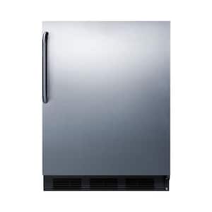 24 in. W 5.5 cu. ft. Mini Refrigerator in Stainless Steel without Freezer, ADA Compliant