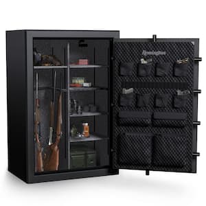 Gun Club 52 Plus 6-Gun Fireproof and Waterproof Gun Safe with Electronic Lock, Black Gloss Hammertone