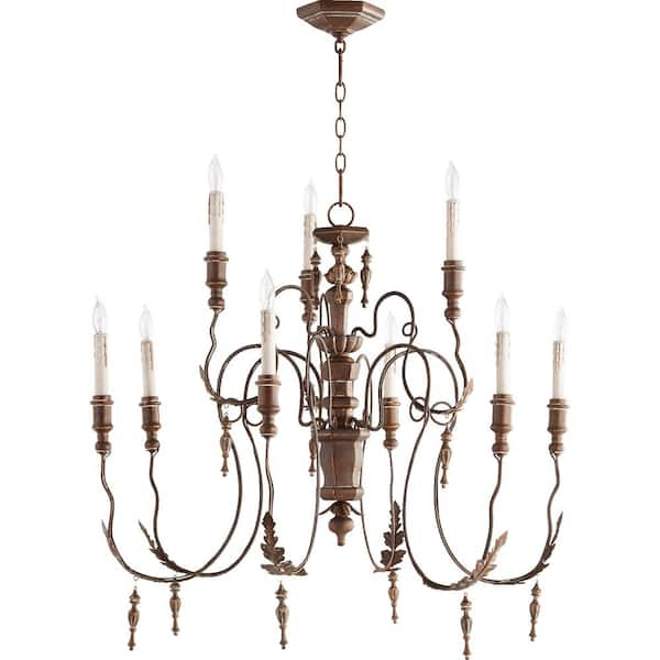 Salento 9-Light Vintage Copper Chandelier