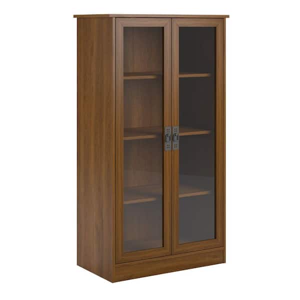 Ameriwood Home Lockwood 53.06 in. Inspire Cherry Wood 4-shelf Standard Bookcase with Adjustable Shelves