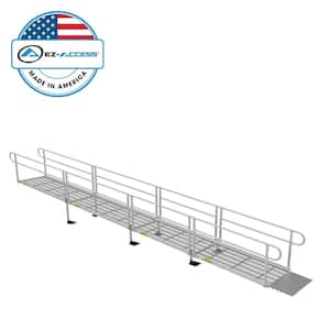 PATHWAY 3G 28 ft. Wheelchair Ramp Kit with Expanded Metal Surface and Two-line Handrails