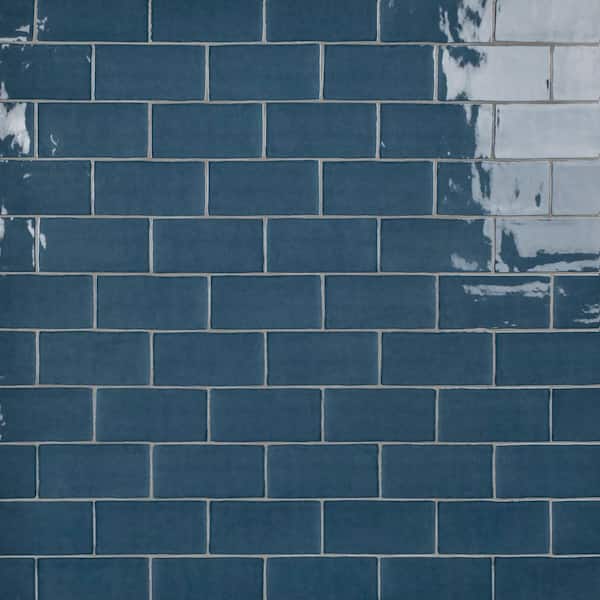 Merola Tile Castillo Denim 3 in. x 6 in. Ceramic Subway Wall Tile (0.13 sq. ft./Each)