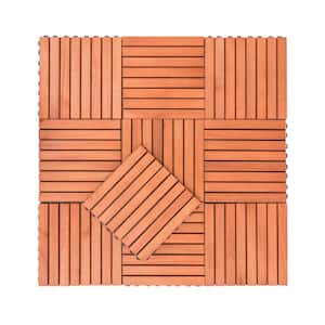 1 ft. x 1 ft. Eucalyptus Deck Tile in Natural Wood (10-Piece)