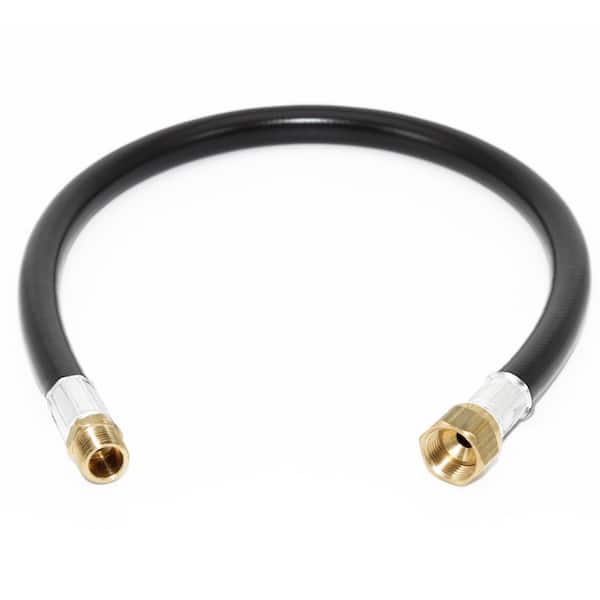 Flame King 24 in. Propane Thermo Plastic Hose Assembly, 3/8 in. ID, 3/8 in. MPT X 1/2 in. Female Flare