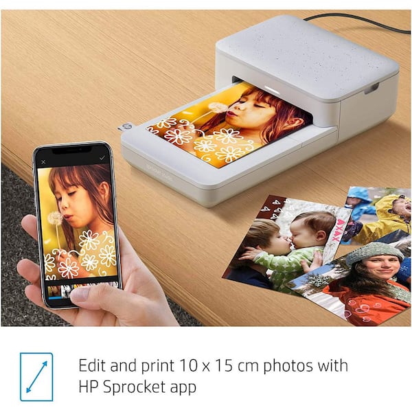  HP Sprocket Select Pocket Printer Instant Wireless Photo  Printer for Android and iOS, Includes 2.3 x3.4” Zink Photo Paper Sticker  (30 Sheets), Protective case and USB Charging Cable with Wall Adapter 