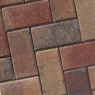 Holland 8.5 in. x 4.25 in. x 2.375 in. Rectangle Antique Copper Facemix Concrete Paver Sample