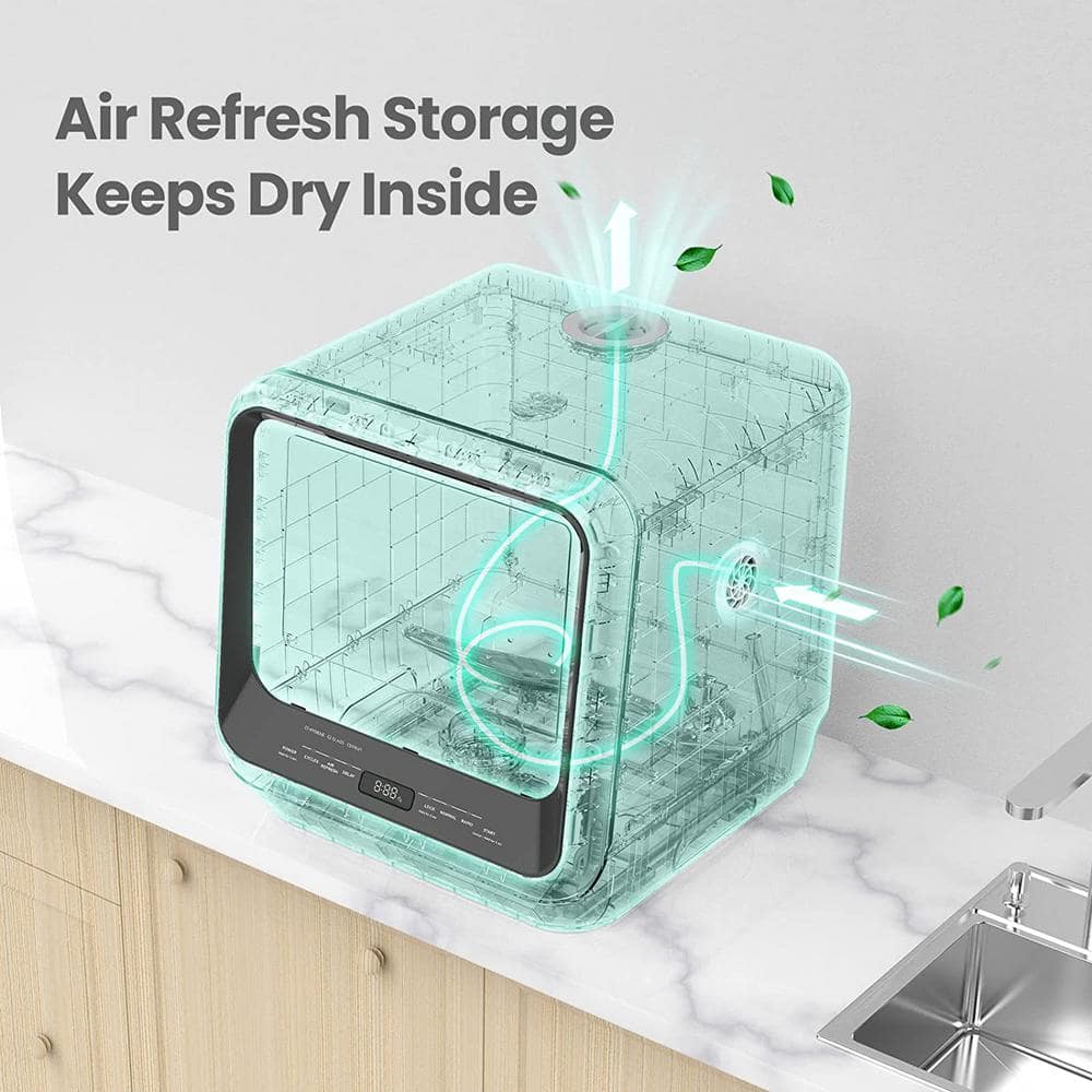 Black Stainless Steel Energy Star Countertop Dishwasher for RV