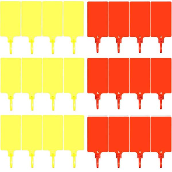 Plastic Tags Waterproof Seal Shipping Tags Logistics Use Large Label Tie 200 Pieces Red Yellow 250 mm Total Length