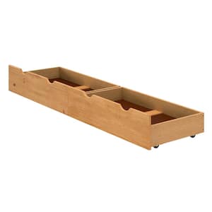 Alaterre 37 in. W x 9 in. H Cinnamon Under Bed Storage Drawers (Set of 2)