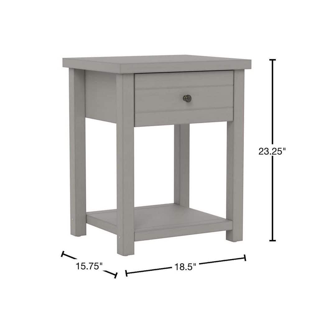 Harmony Gray Oak Rectangular Accent Table with Storage