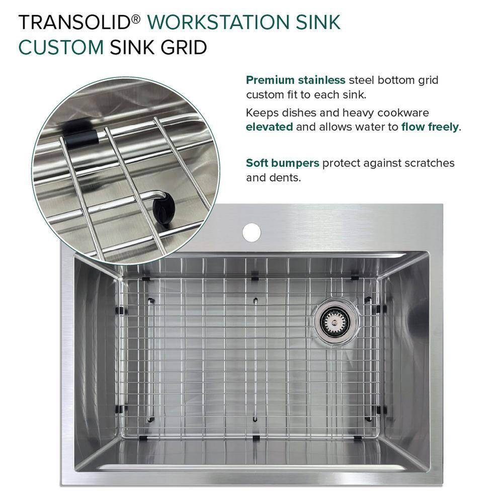 30-Inch Stainless Steel Drop-In Kitchen Workstation Sink
