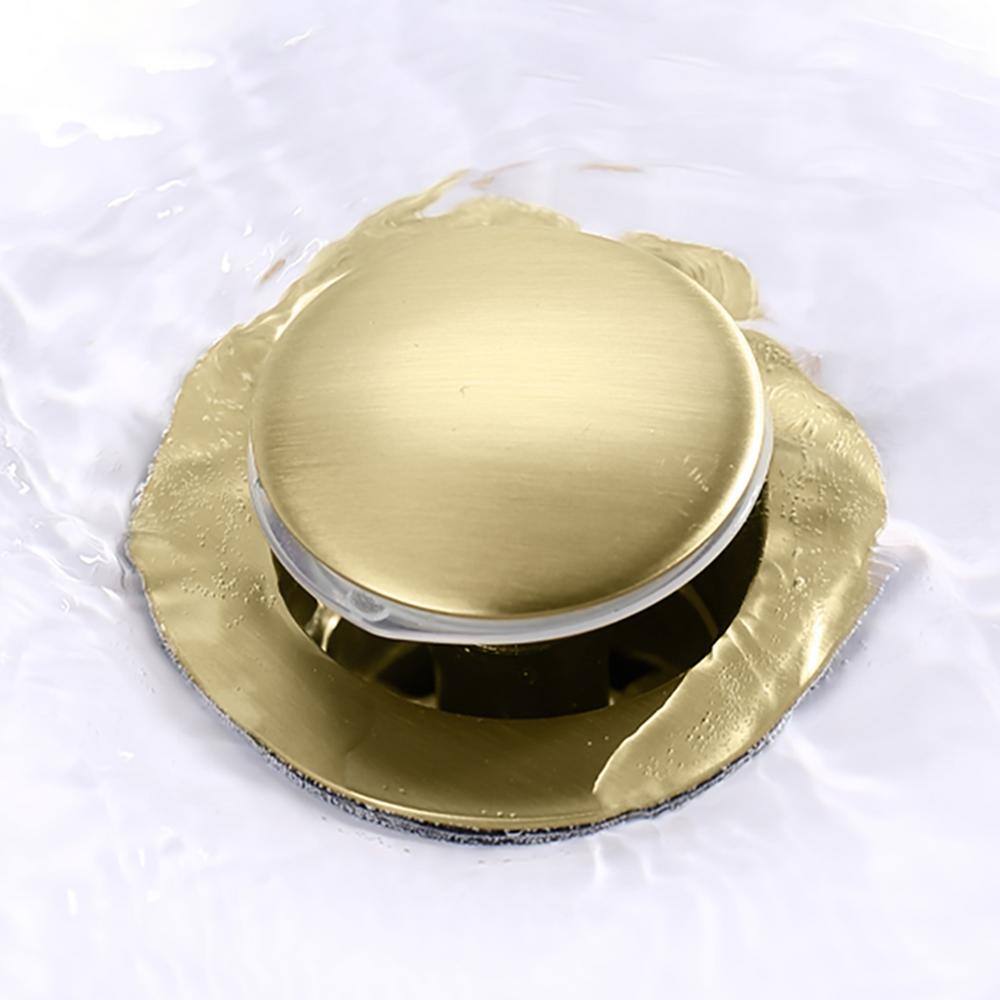 Gold 4-Inch Two-Handle Bathroom Faucet with Pop-Up Drain