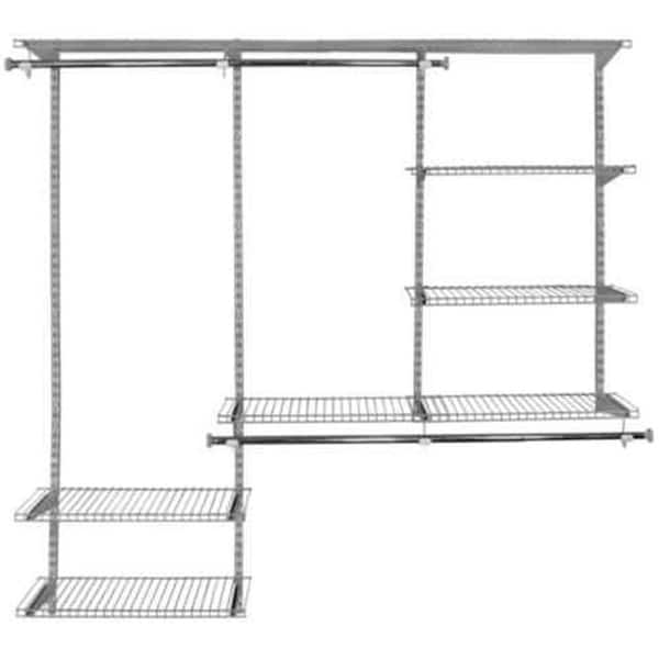 36 in. D x 72 in. W x 2 in. H Configurations Custom Metal Closet System 3 - 6 ft. Deluxe Kit