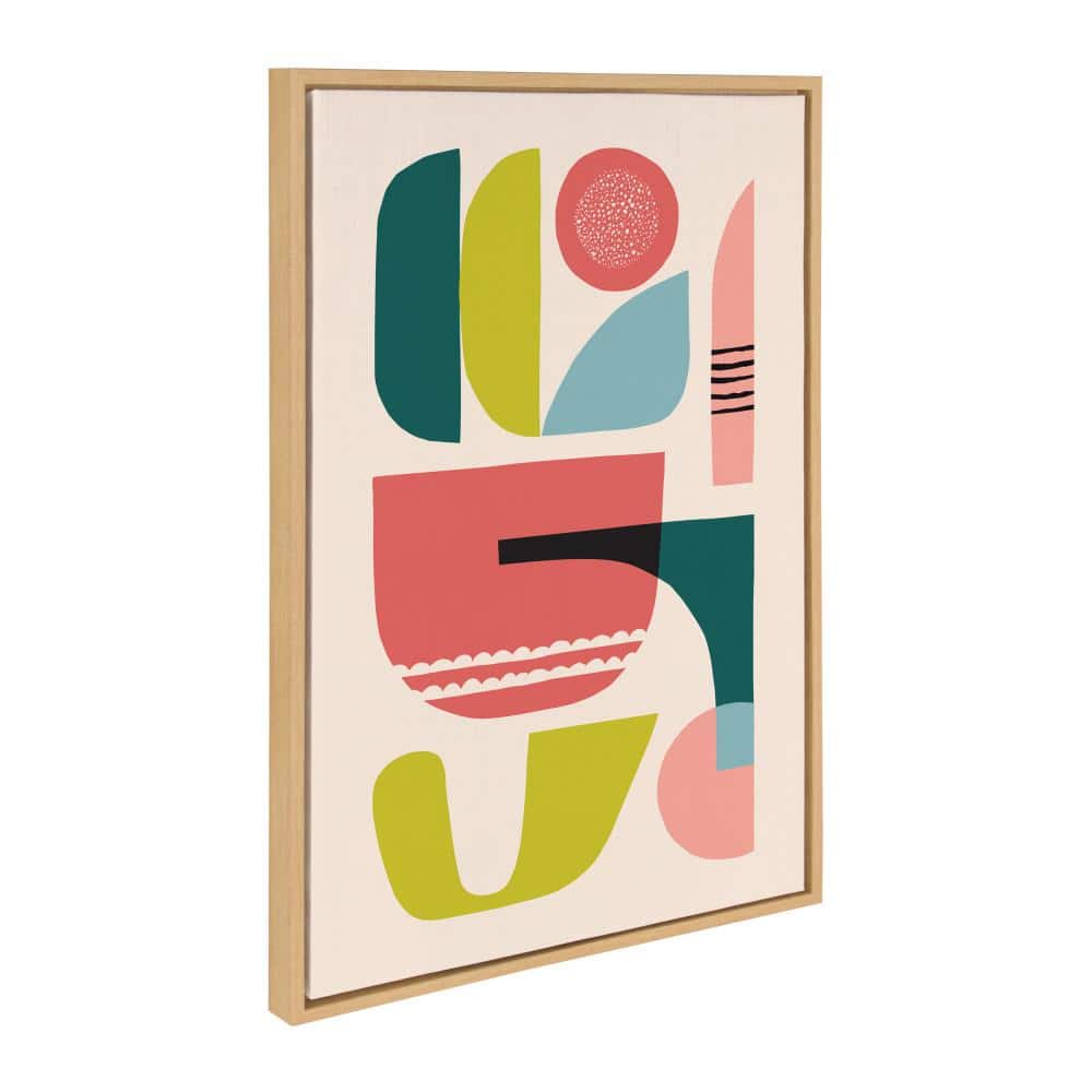 Rachel Lee Abstract Mid-Century Modern Canvas Print, 23x33, Natural Frame