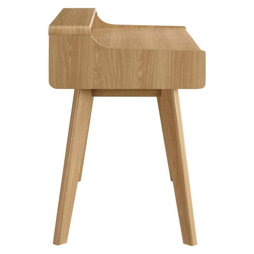 Oak Mid-Century Modern Writing Desk with Drawer