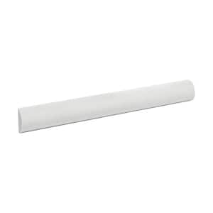 WM 122 3/4 in. x 3/8 in. x 6 in. Long Recycled Polystyrene Half Round Moulding Sample