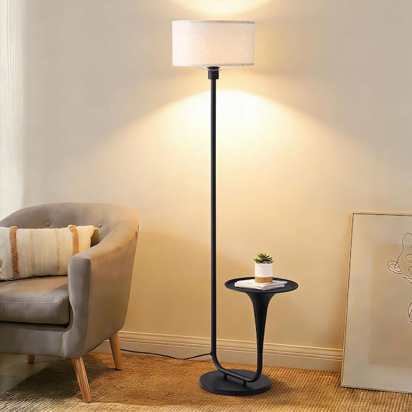 CACI Mall 57 in. Modern Black 1-Light Dimmable Standard Floor Lamp