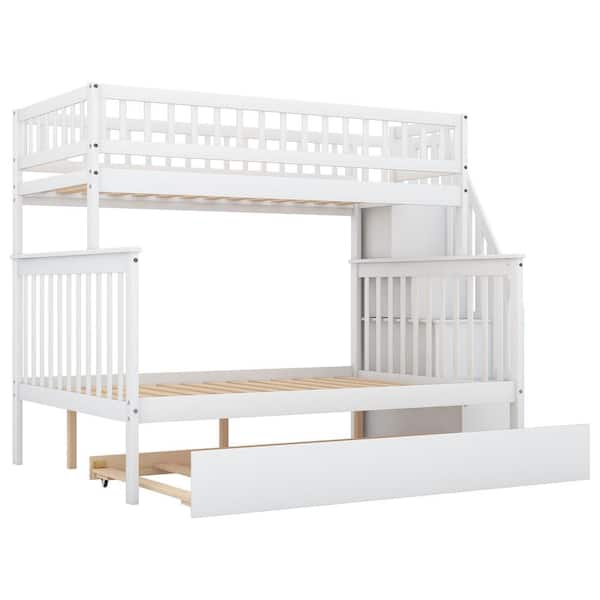 Aisword Twin Over Full Bunk Bed With, Best Bunk Beds Twin Over Full With Trundle