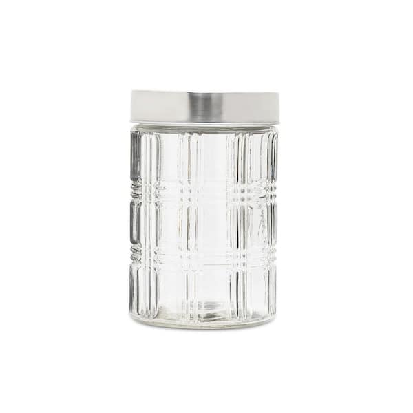 Style Setter 3-Piece Portland Round Glass Canister Set with Metal