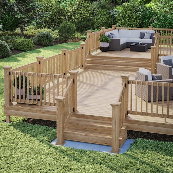 Deckorators 6 in. x 6 in. Newport High Pyramid Cedar Wood Post Cap