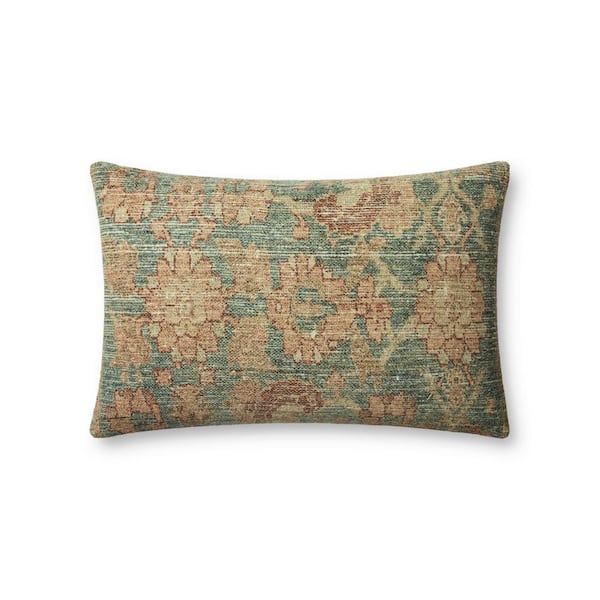 Angela Rose Clay Teal / Terracotta 13 in. x 21 in. Indoor Throw Pillow
