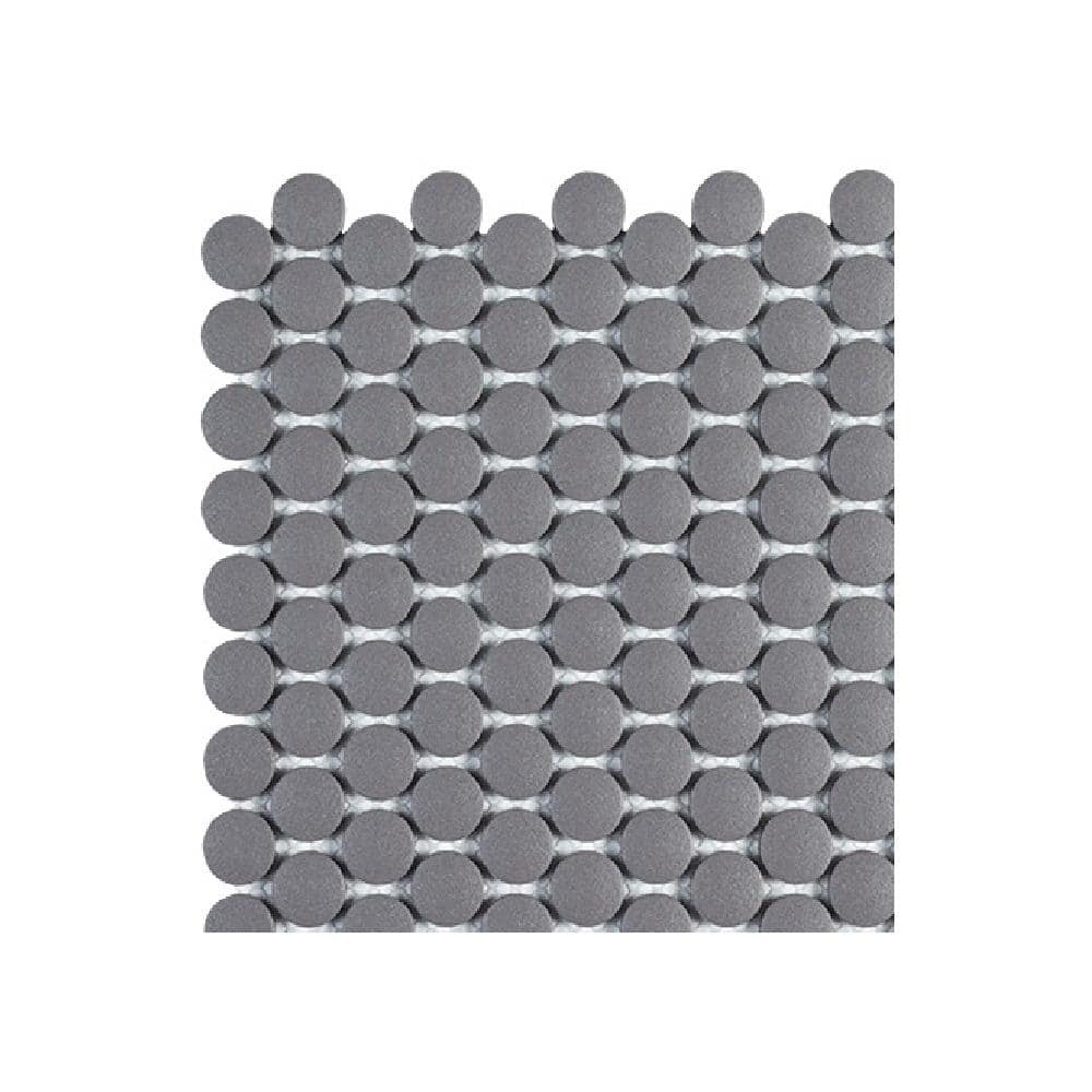 Take Home Tile Sample - Thunderhead Gray 4 in. x 4 in. Penny Round Matte Porcelain Mosaic price history on PriceWatchPro