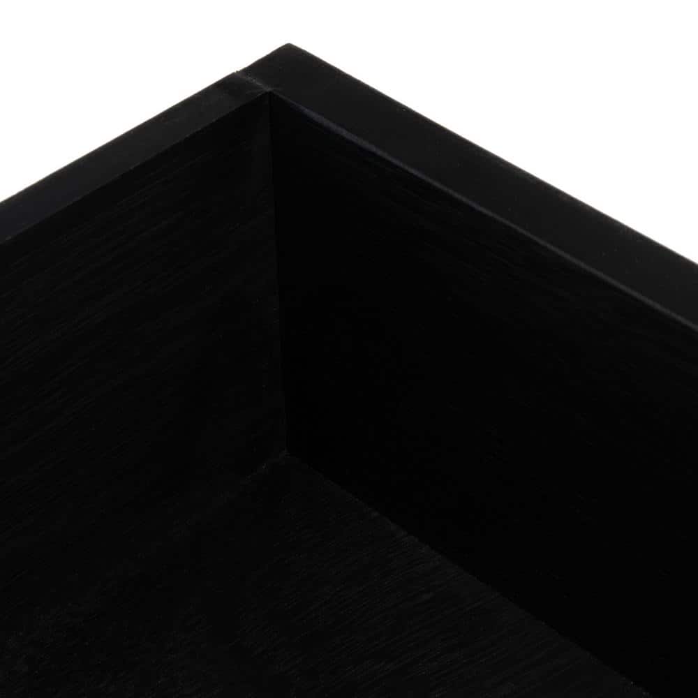 Classic Contemporary Black Accent Table with Basket Drawer