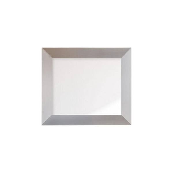 BrandtWorks Modern Silver Framed Wall Mirror 21.5 in. W x 26 in. H