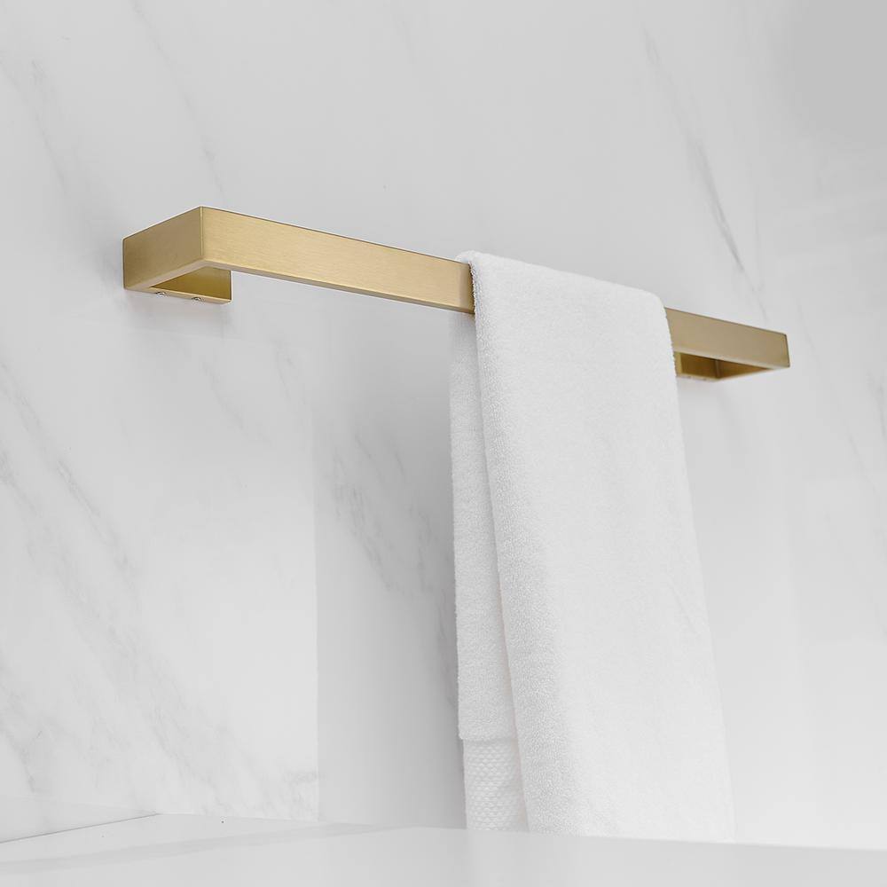 Brushed Gold Stainless Steel Wall Mounted Towel Rack Set