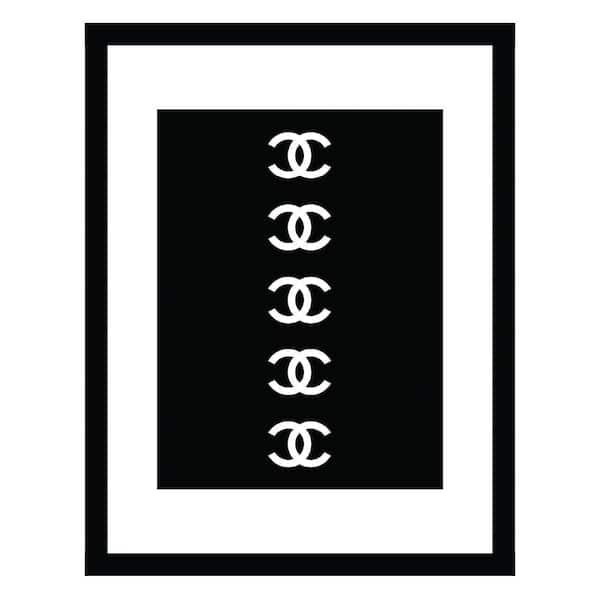 VENICE BEACH Collections Fashion Designer Bold Logo Pattern by Fairchild Paris 1-Piece Framed Graphic Print Abstract 18 in. x 14 in.