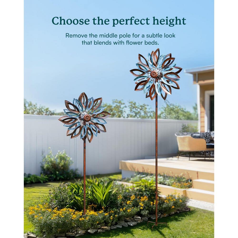 Solar Large Outdoor Metal Wind Spinners - Thumbnail 3
