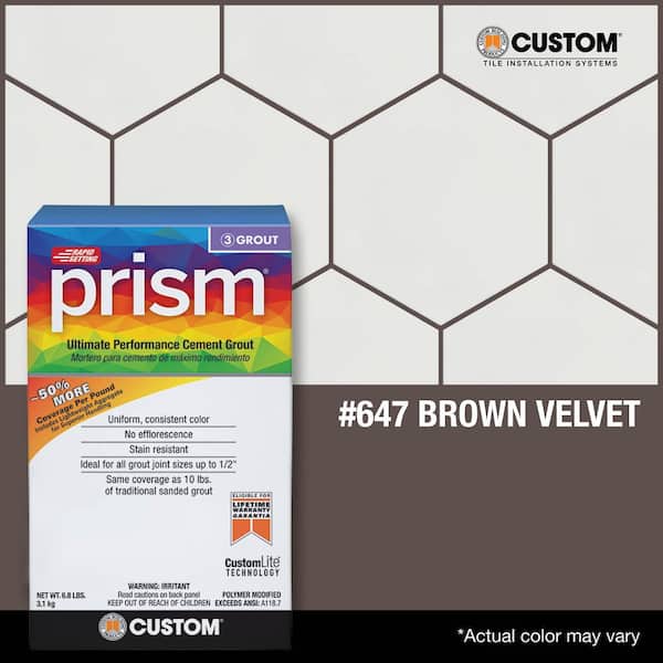Prism #647 Brown Velvet 17 lb. Ultimate Performance Grout