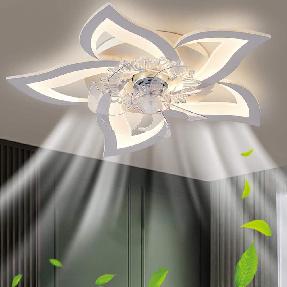 27 in. Smart Indoor White Ceiling Fan with Integrated LED with Remote Control price history on PriceWatchPro