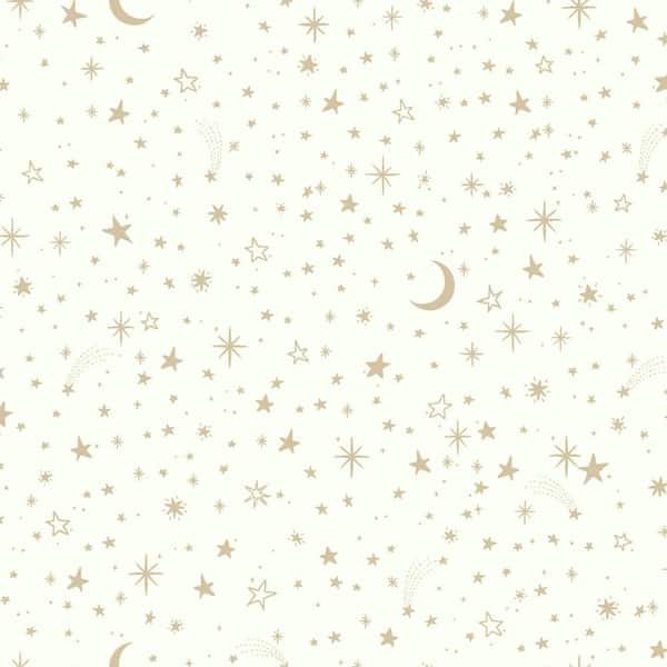 RoomMates Twinkle Little Star Gold Peel and Stick Wallpaper (Covers 28.18 sq. ft.)