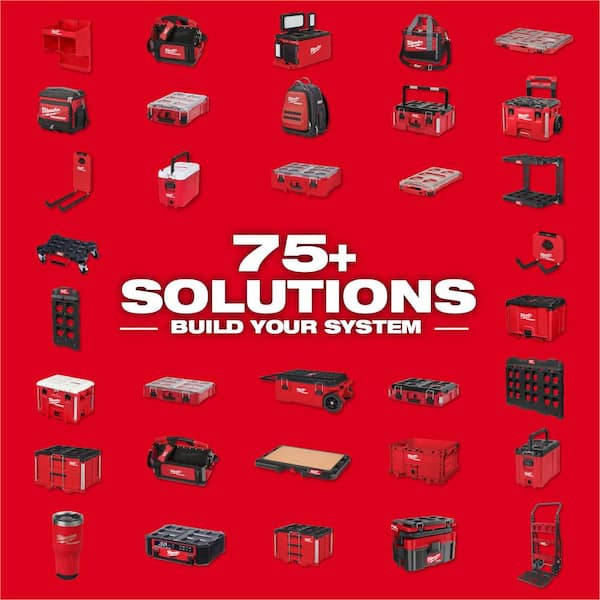 Milwaukee PACKOUT Tool Tray (48-22-8045) - 25 Lb Capacity, With Adjustable Dividers, Fits Rolling Chest & Tool Boxes
