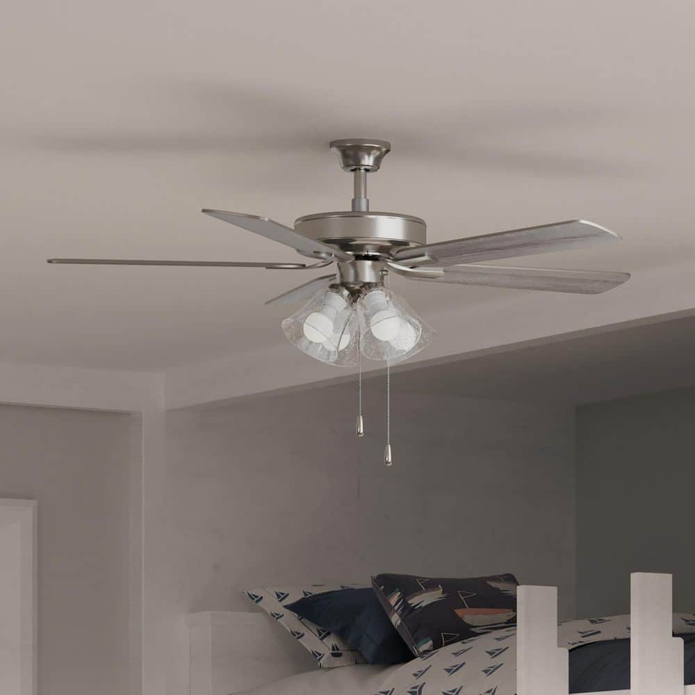 Progress Lighting AirPro 52 in. Indoor Brushed Nickel Transitional