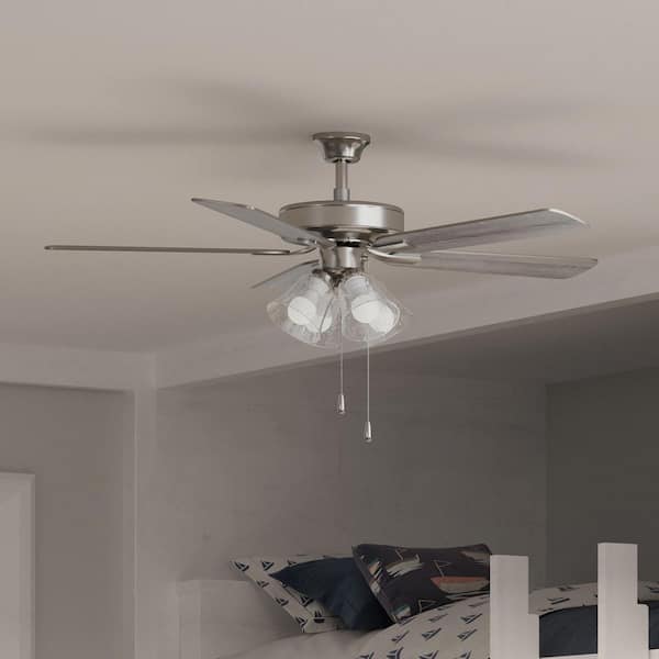 Progress Lighting AirPro 52 in. Indoor Brushed Nickel Transitional