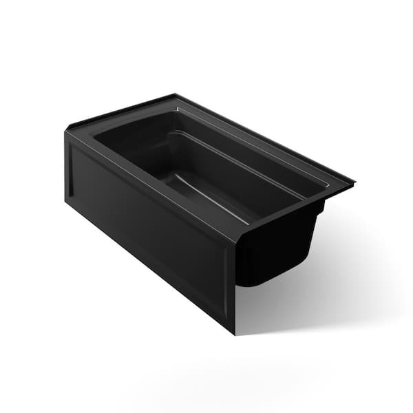 KOHLER Archer 60 in. x 32 in. Soaking Bathtub with Right-Hand Drain in Black