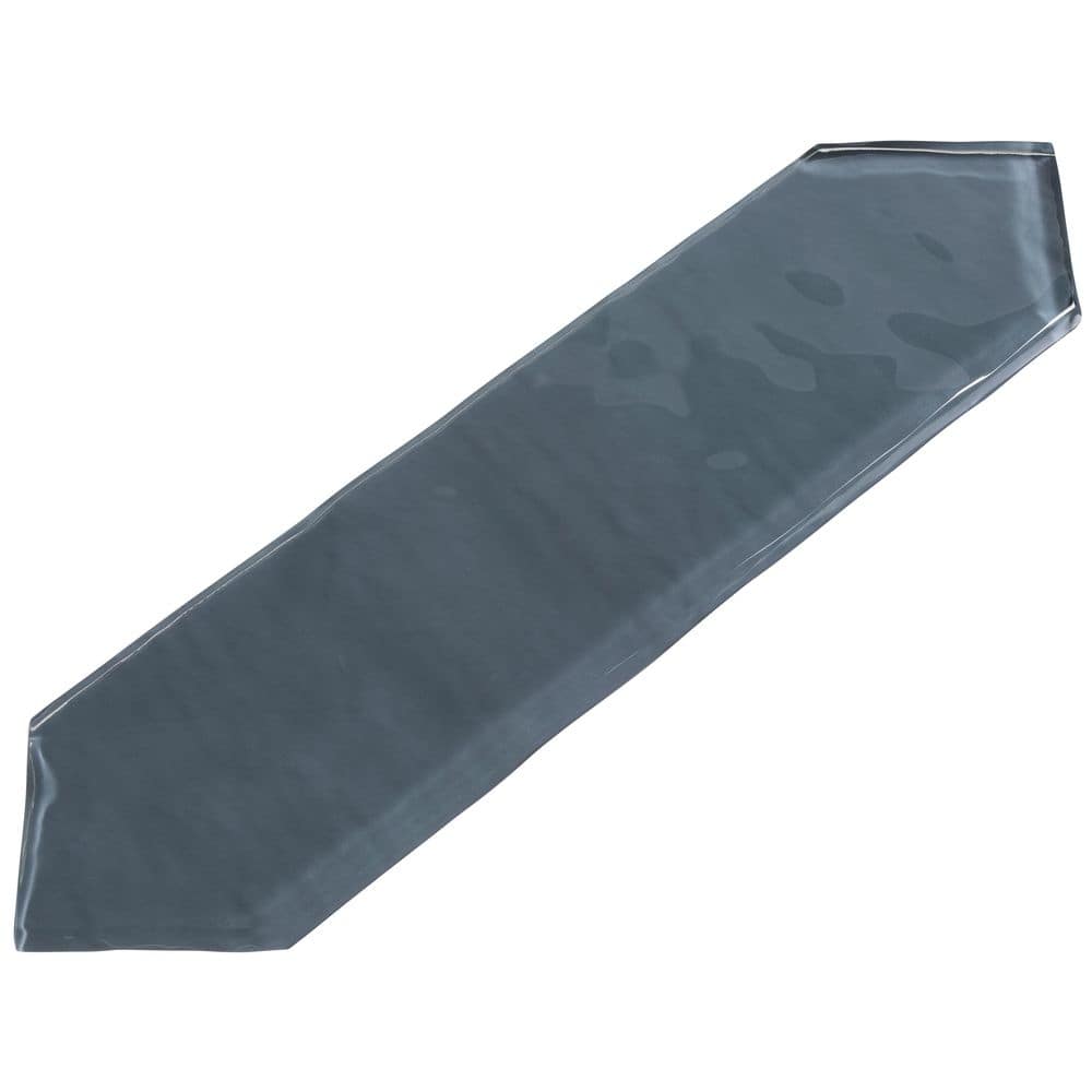 Ergo Torno Slate Gray 3 in. x 10-1/2 in. Glossy Glass Wall/Kitchen Backspla