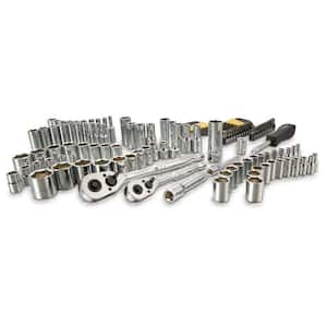 3/8 in. and 1/4 in. Drive Socket Set with Ratchets (123-Piece)