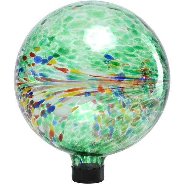 Green Glass Gazing Balls Sphere for Garden Lawn Outdoor Ornament Yard Decorative