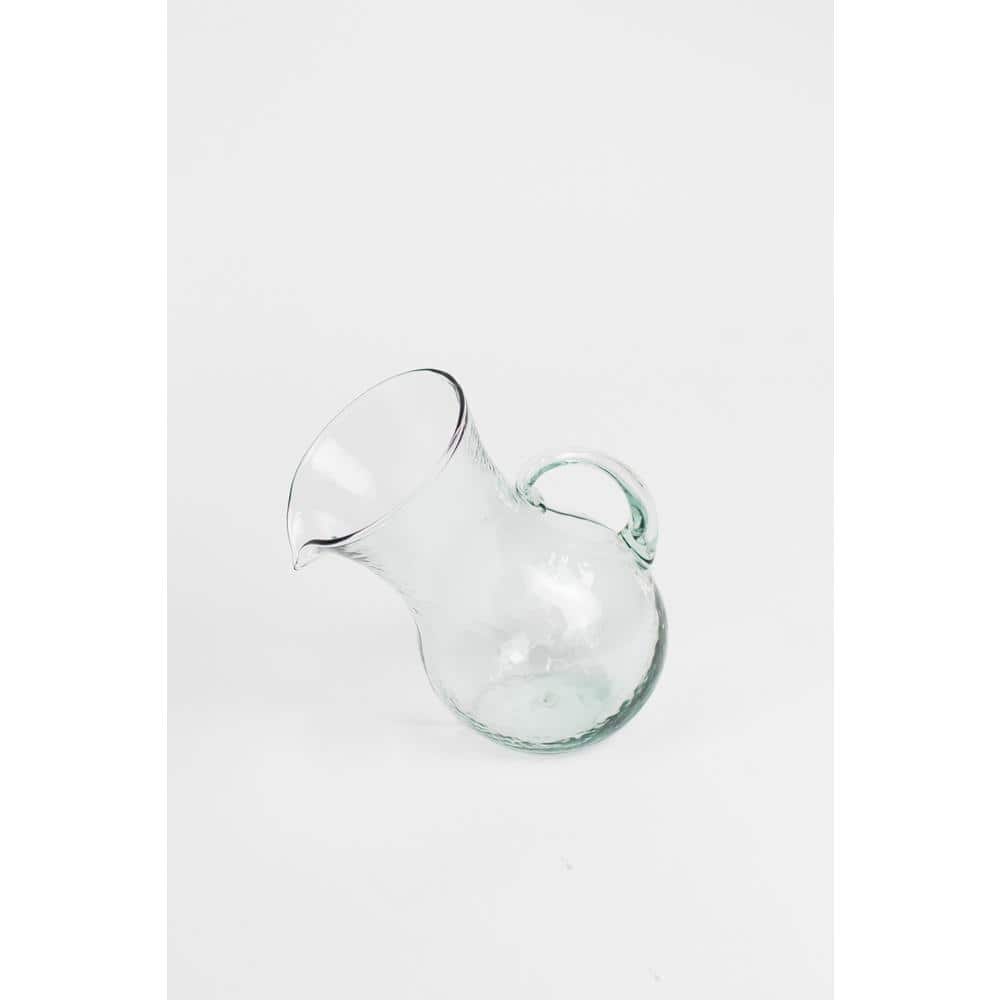 Kalalou 36 oz. Clear Small Glass Pitcher Tilted CV5068 - The Home Depot