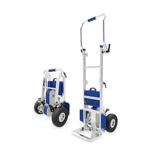 375 lbs. Capacity Foldable 400 Watt Electric Stair Climbing Hand Trucks Dolly with Edge Brake and Stairs Hover Function