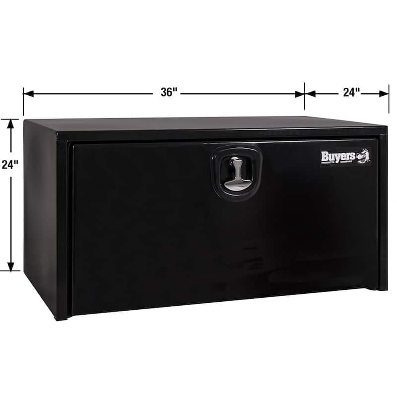 24 in. x 24 in. x 36 in. Gloss Black Steel Underbody Truck Tool Box