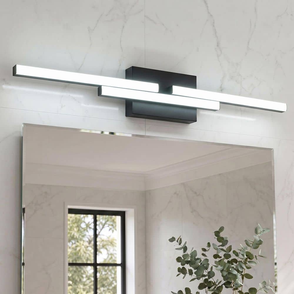 33.62 in. 20W Modern Black LED Bathroom Vanity Light 6000K Dimmable Wall Fixture Over Mirror price history on PriceWatchPro