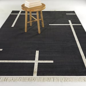 Reiss Charcoal 5 ft. x 7 ft. Striped Area Rug