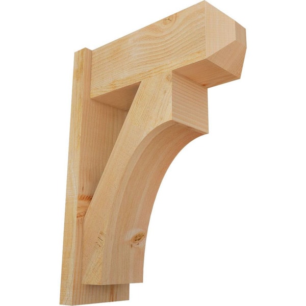 Ekena Millwork 8 in. x 28 in. x 20 in. Westlake Craftsman Rough Sawn Douglas Fir Outlooker