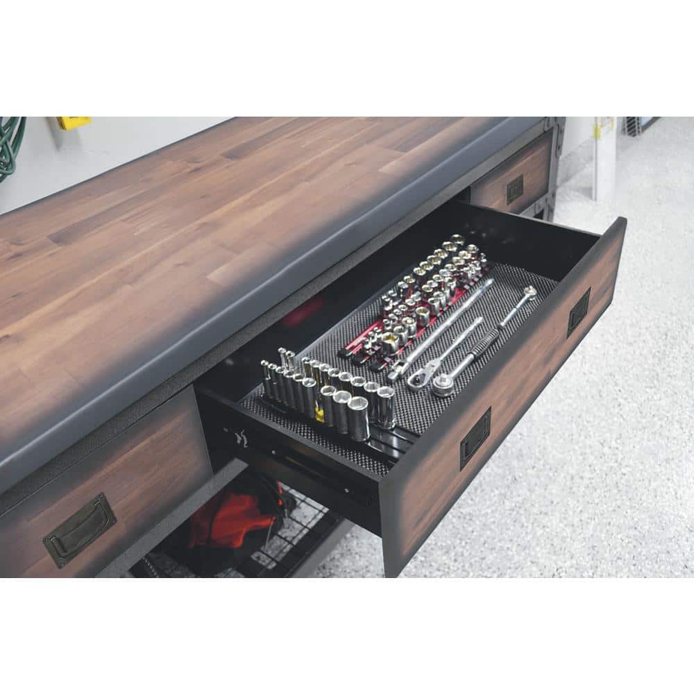 Duramax 72" Black Steel and Wood Rolling Workbench